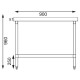 Vogue RVS werktafel zonder achteropstand 90x90x60cm