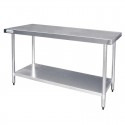 Vogue RVS werktafel zonder achteropstand 90x150x60cm