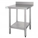 Vogue RVS werktafel met achteropstand 90x60x60cm
