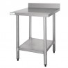Vogue RVS werktafel met achteropstand 90x60x60cm