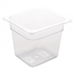 Vogue polycarbonaat bak transparant GN1/6 150mm
