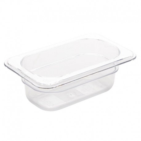 Vogue polycarbonaat bak transparant GN1/9 65mm