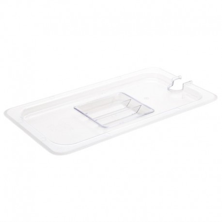 Vogue polycarbonaat deksel met lepeluitsparing GN1/3