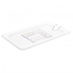 Vogue polycarbonaat deksel met lepeluitsparing GN1/4