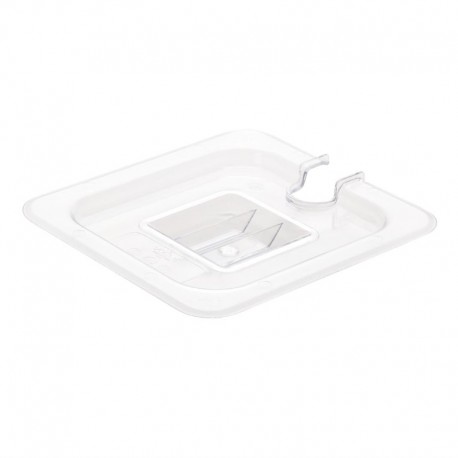 Vogue polycarbonaat deksel met lepeluitsparing GN1/6