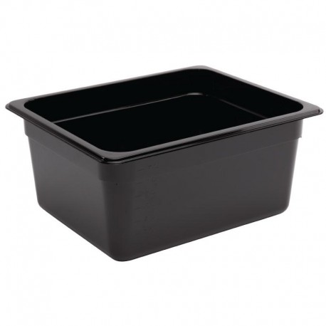 Vogue polycarbonaat bak zwart GN1/2 150mm