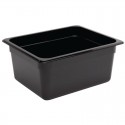 Vogue polycarbonaat bak zwart GN 1/2 150mm