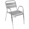 Bolero stapelbare aluminium stoelen met gebogen armleuning