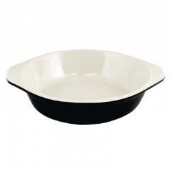 Vogue ronde gratineerschaal zwart 0,4ltr