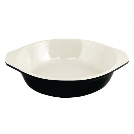 Vogue ronde gratineerschaal zwart 0,4ltr