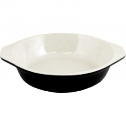 Vogue ronde gratineerschaal zwart 0,75ltr