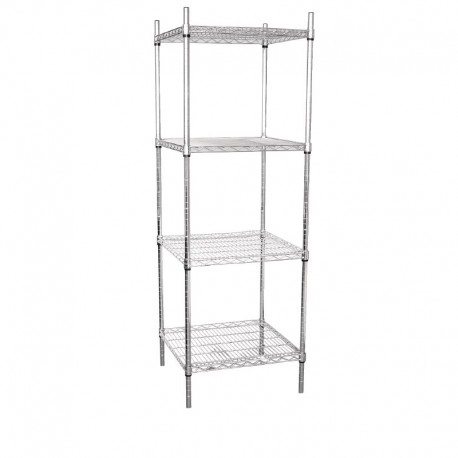 Vogue voorraadrek met 4 schappen 61x61cm