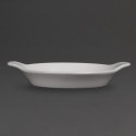 Olympia Whiteware ronde gratineerschalen met handvatten 17x14cm