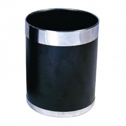 Bolero prullenbak zwart met zilveren rand 10,2ltr