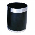 Bolero prullenbak zwart met zilveren rand 10,2L