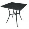 Bolero vierkante stalen bistro tafel zwart 70cm