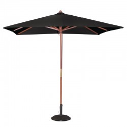 Bolero vierkante zwarte parasol 2,5 meter