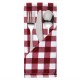 Mitre Comfort Gingham servet rood-wit 46 x 46cm