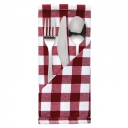 Mitre Comfort Gingham servet rood-wit 46 x 46cm