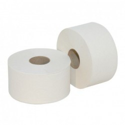 Toiletpapier Jumbo, mini cellulose, 2 laags, 12 x 160 meter in folie