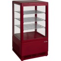 SARO Mini-koelvitrine 70 liter met verlichtingmodel SC 70 rood