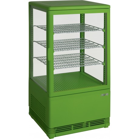 SARO Mini-koelvitrine 70 liter met verlichting model SC 70 groen