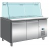 SARO Koeltafel met glazen top Model SG 2070