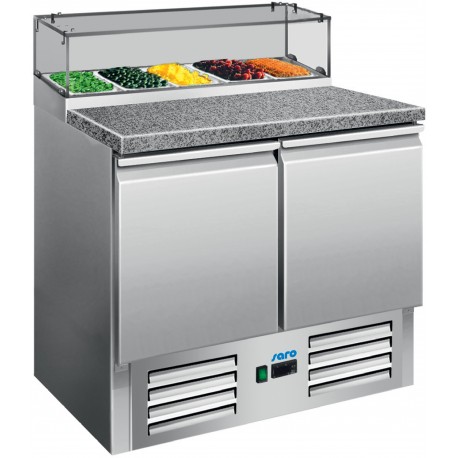 SARO Pizzatafel met glazen top PS 200 G