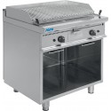 SARO Gas lava steengrill met open kast model E7 / BS2BA