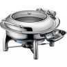 SARO Inductie Chafing Dish met zelfsluiting deksel, Rond model JESSIE