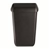 SAPO Afvalbak mat zwart met open inworpklep, 43 ltr