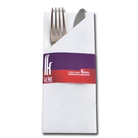 GastroSleeve + 40x40 cm airlaid servet, 50 grs White