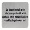Tekstplaatje De Directie...