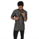 Chef Works Urban Delancey denim koksbuis korte mouw grijs L