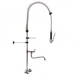 Voorspoeldouche met draaiknoppen en zwenkkraan 120cm