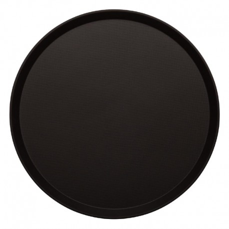 Cambro Treadlite rond antislip glasvezel dienblad zwart 35,5cm
