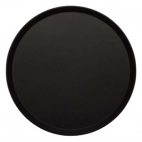 Cambro Treadlite rond antislip glasvezel dienblad zwart 40,5cm