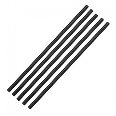 Fiesta Green biologisch afbreekbare papieren rietjes zwart (250 stuks)