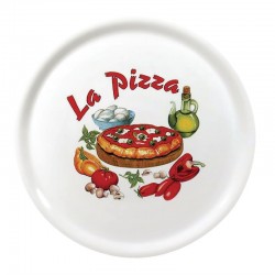 Saturnia porseleinen pizzaborden 31cm met "La Pizza"-decor