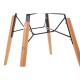 Bolero polypropyleen stoelen met houten poten wit (2 stuks)