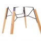 Bolero polypropyleen stoelen met houten poten bruin (2 stuks)