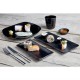 Kristallon Fusion melamine theebekers zwart 20cl (6 stuks)