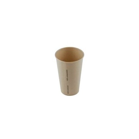 Bamboe karton/PLA milkshakebeker 16oz/480ml/90mm Ø