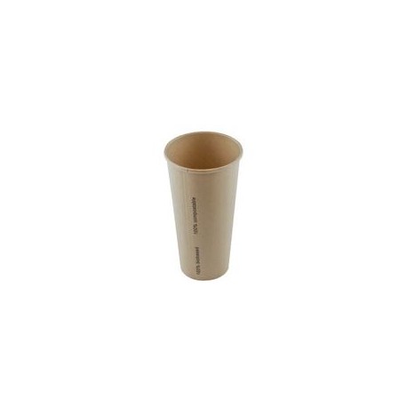 Bamboe karton/PLA milkshakebeker 22oz/660ml/90mm Ø