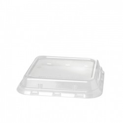 Duni rPET deksel tbv Bagasse Box 156x156 (80 stuks)