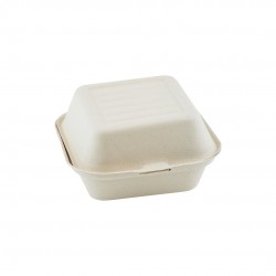 Suikerriet hamburgerbox 450ml/150x150x84mm bruin 1 x 50 stuks