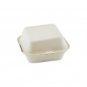 Suikerriet hamburgerbox 450ml/150x150x84mm bruin 1 x 50 stuks
