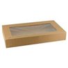 Kraft cateringdoos met PLA venster 56x32x8cm 5x10 (50 stuks)