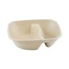 Suikerriet bowl rechthoek 900ml/19,5x17x5cm 2-vaks 4x100 (400 stuks)