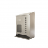Rvs multidispenser, breed, t.b.v. disposables, 40 x 28 x 13,5 cm